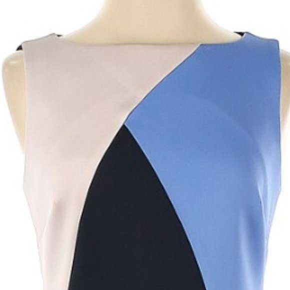 Donna Karan New York Colour Block A-Line Retro Scuba Dress- Sz. 4 - Picture 4 of 6